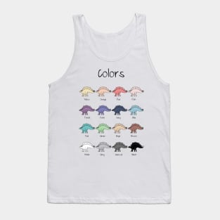 Colors in dinosaurs, color learning Tank Top